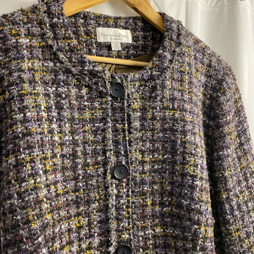 Proportion Multicolor Wool Blend Tweed Blazer - Picture 3 of 11